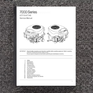 Fits Kohler - KT715 KT745 ENGINE Workshop Repair Manual
