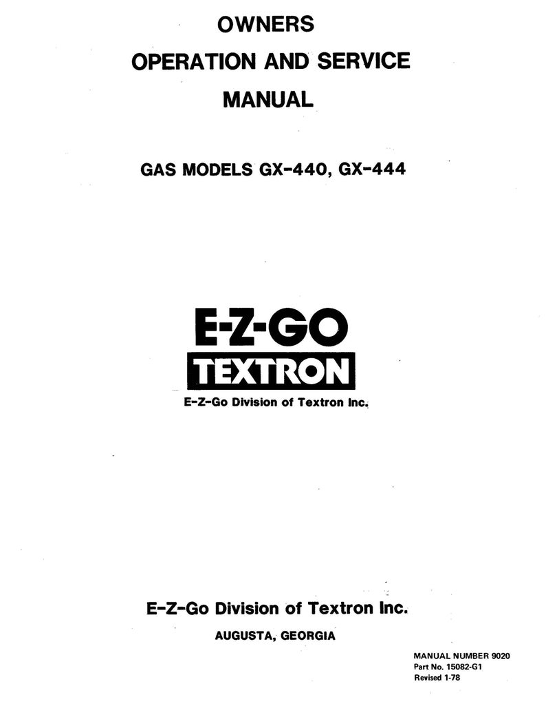 19761979 Service Repair Manual Gas Golf Cart EZ Etsy