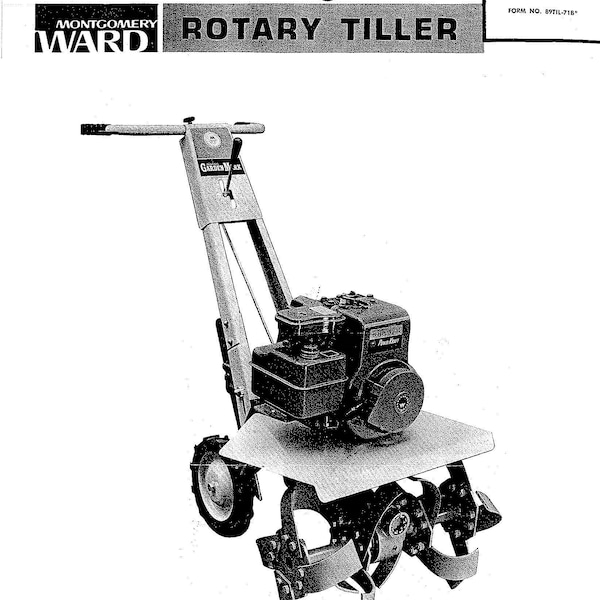 Owners Instruction Manual Montgomery Ward Rotary Front Tine Tiller GIL-1589A 5HP