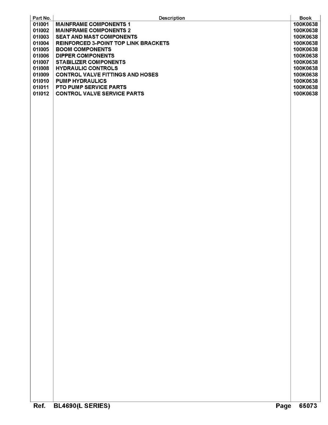 Kubota B4672A & BL4690B Backhoe Attachment Operator and Parts Etsy