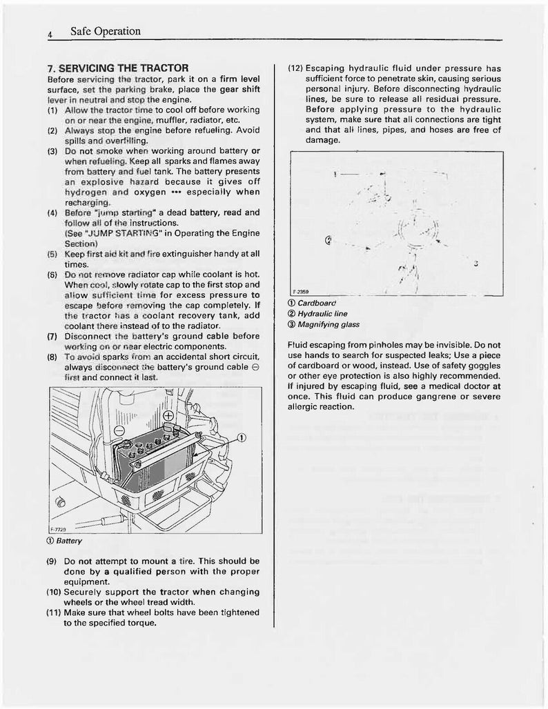 Kubota Tractor L2900 L3300 L3600 L4200 Operator's Manual – Reprint, Comb Bound