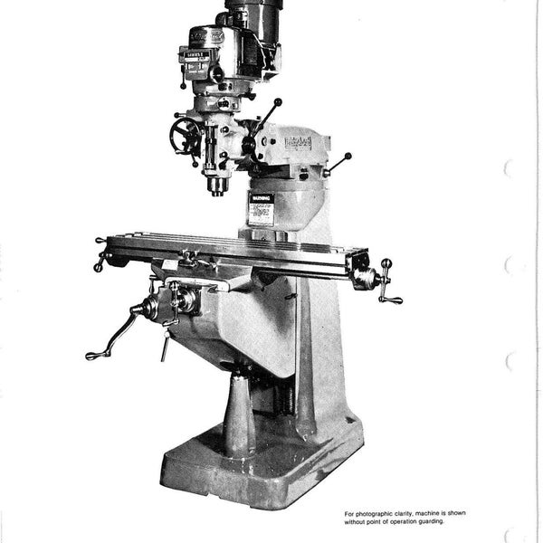 Milling Machines Operator & Maintenance Manual Bridgeport Series 1