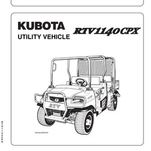 RTV 1140 CPX Side By Side Operators Maintenance Manual RTV1140CPX KUBOTA