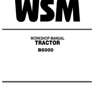 Fits Kubota - B6000 Tractor Technical Workshop Repair Manual + Electrical