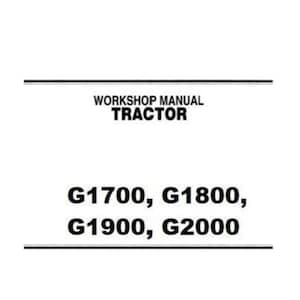 Fits Kubota -  2000 1700 1800 1900 Lawn Garden Tractor Shop Service Manual  G2000 G1700 G1800 G1900