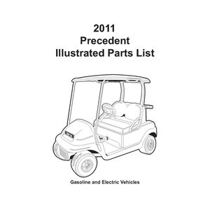 Club Car 2011 ガス電気ゴルフカートに適合 図解パーツリストマニュアル Precedent 14625 に適合 EZGo に適合