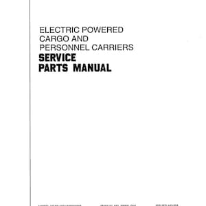 Pobierz teraz - 1991 1992 1993 Elektryczny wózek golfowy Części serwisowe Instrukcja pasuje do Cargo Personnel Carrier