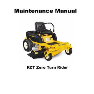 Fits Cub Cadet - 2004 2005 Zero Turn RZT Series Service Maintenance Manual