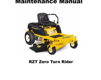 Cub Cadet RZT50 RZT 50 Mower Complete Illustrated Parts Manual Download