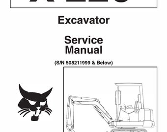 X220 Mini Excavator Service Repair Workshop Manual  508211999