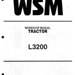 Paper Manual - 3200 Tractor Service Repair Manual Fits  L3200