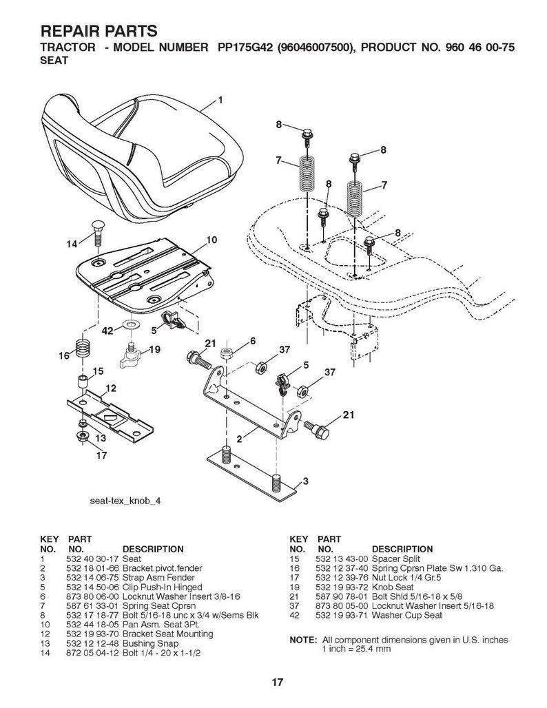 2015 175 Lawn Tractor Service Parts Manual Poulan PRO PP175G42 Etsy