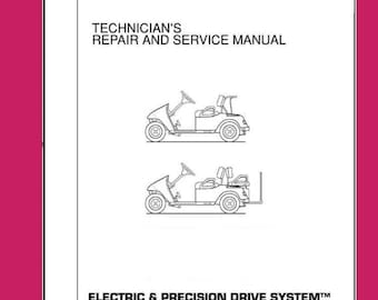 Fits EZGO - 2001 - 2003 Electric Golf Cart Technical Workshop Repair Manual TXT PDS Fleet & Freedom 646G