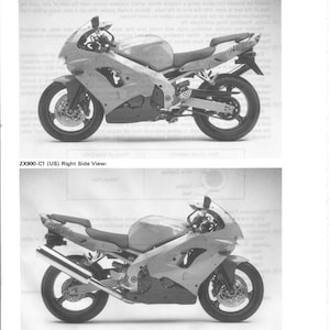 Fits Kawasaki - 1998-1999 ZX9R Technical Workshop Manual N19