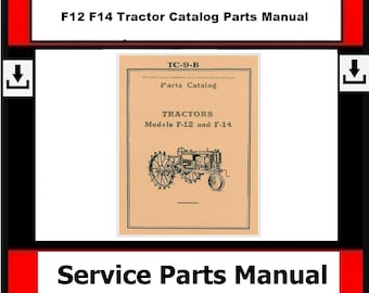 Fits IH McCormick Deering Farmall - F12 F14 TRACTOR Catalog Parts Manual