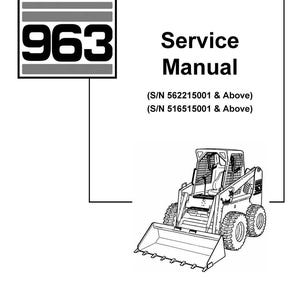 Fits Bobcat - 963 Skid Steer Loader Service Repair Manual  6900988 562215001 516515001 bob cat