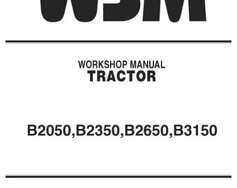 2050 2350 2650 3150 Manuale di servizio officina Kubota Trattore B2050 B2350 B2650 B3150