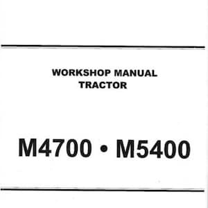 Paper Manual - 4700 5400 DTN Tractor Technical Workshop Repair Manual  M4700 M5400 M5400 DTN