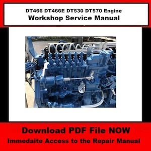 Fits Detroit Engine  DT466 DT466E DT530 DT570Workshop Service Manual - Download Now