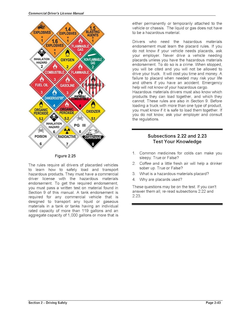 Commercial Driver's License Manual CDL Fits Training Arizona CDL