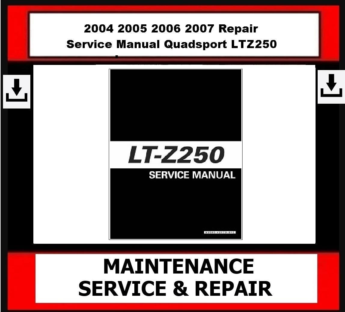 2004 2005 2006 2007 Repair Service Manual Quadsport LTZ250 Z250 - Etsy