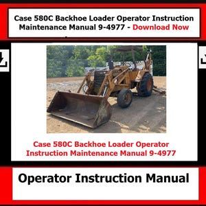 Scarica ora - Manuale di istruzioni per l'operatore e la manutenzione della terna 580C 9-4977