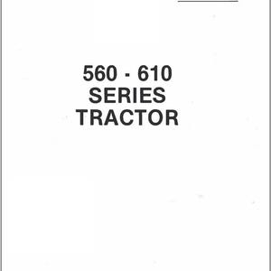 Fits Long Tractor - 560 & 610 Tractor Service Workshop Technical Repair Manual