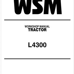 Fits Kubota -  L4300 Tractor Workshop Repair Manual