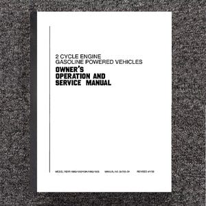 Fits EZGO - 1989-1993 2 Stroke Gas Golf Cart Technical Workshop Repair Manual