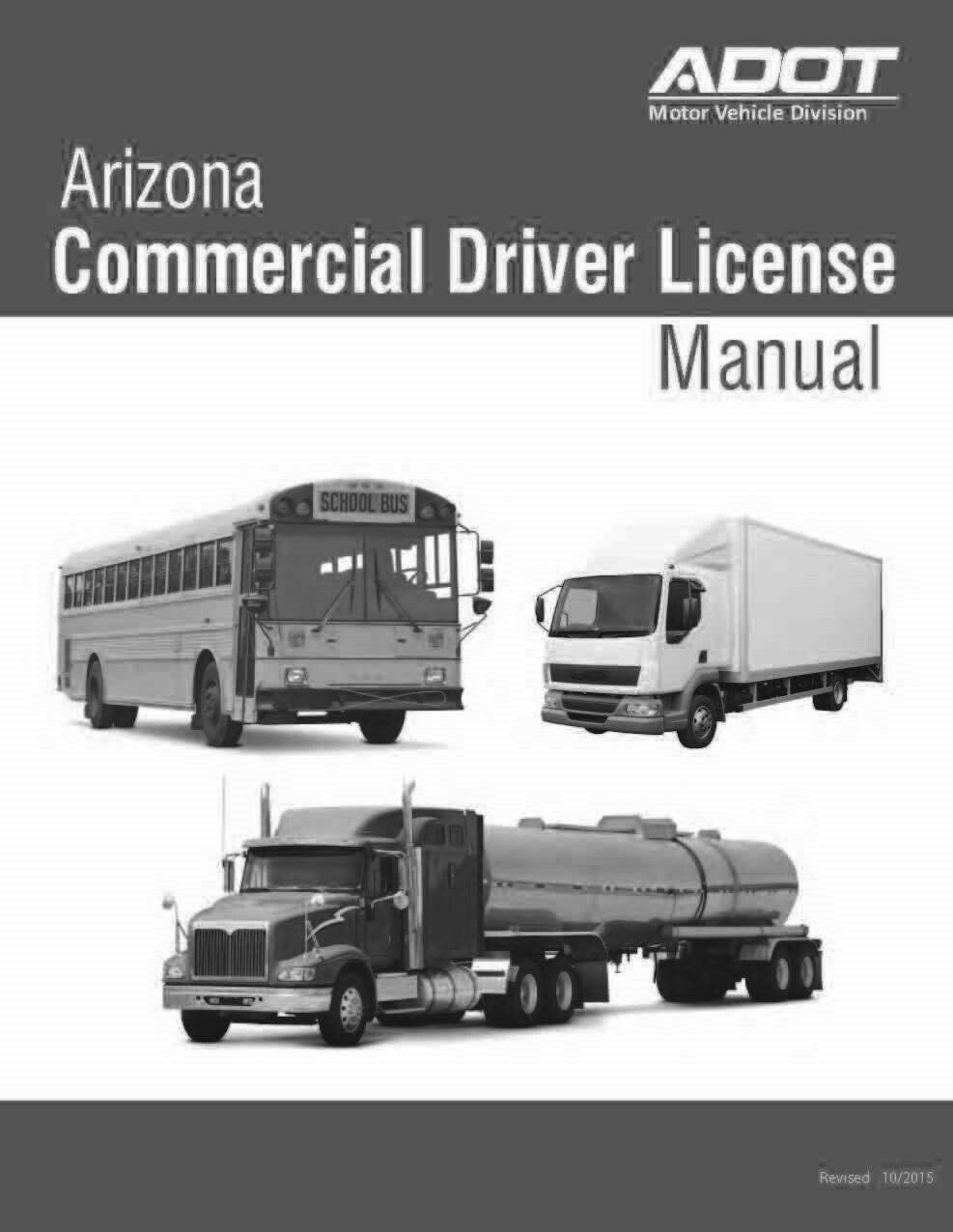 Commercial Driver's License Manual CDL Fits Training Arizona CDL Handbook Etsy