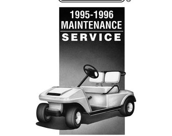 1995 1996 Gas-Electric Golf Cart Technical Workshop Repair Manual Fits Club Car