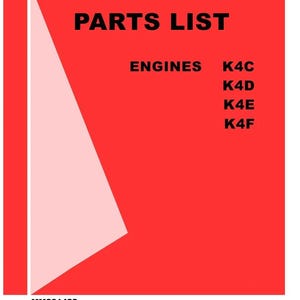 Passend fürMitsubishi - K4C K4D K4E K4F Diesel Motor Service Teile-Handbuch