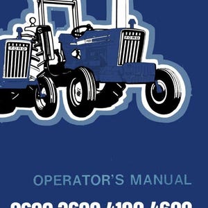 Download Now - TRACTOR OPERATORS Owners Manual Maintenance  2600 3600 4100 4600