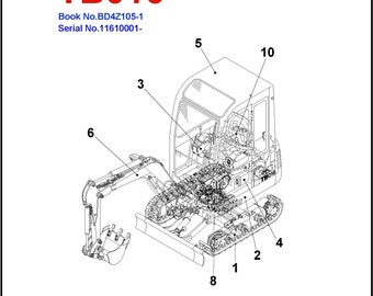 016 Hydraulische Bagger Service Teile Handbuch Takeuchi TB016