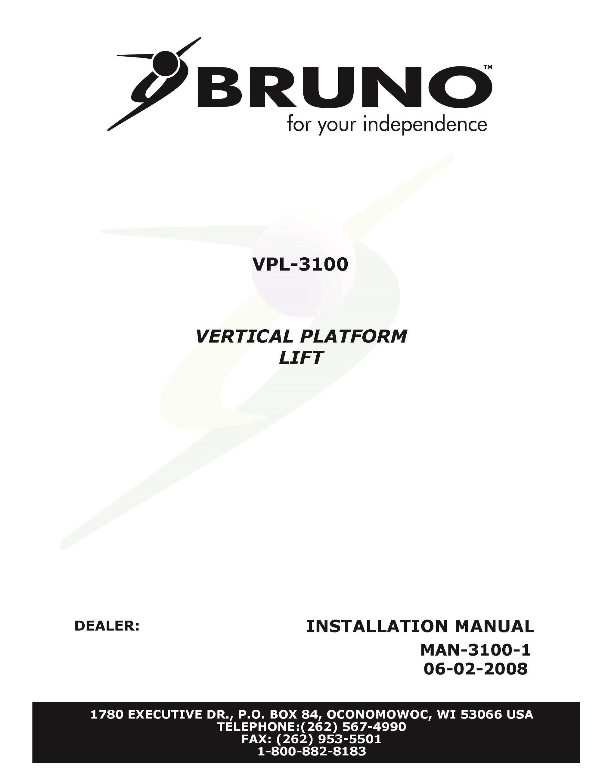 Bruno VPL-3100 Vertical Platform Installation & Operator Manual - Etsy