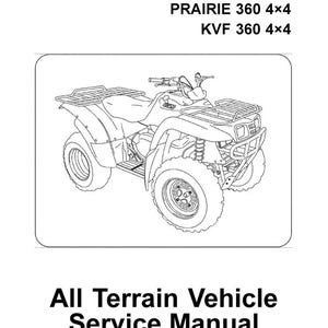 Fits Kawasaki - KVF360 ATV Quad KVF 360 Service Repair Manual Maintenance