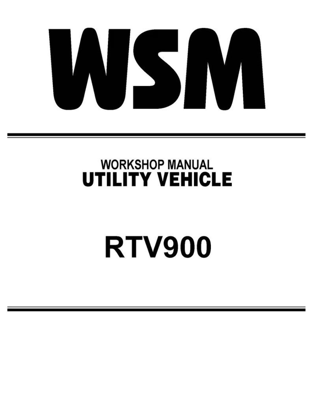 Fits Kubota - RTV900 Service Manual & Operators Manual - Etsy