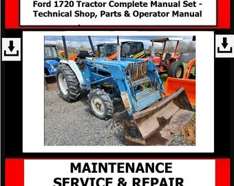 Fits Ford 1720 Tractor Complete Manual Set - Technical Shop, Parts & Operator Manual