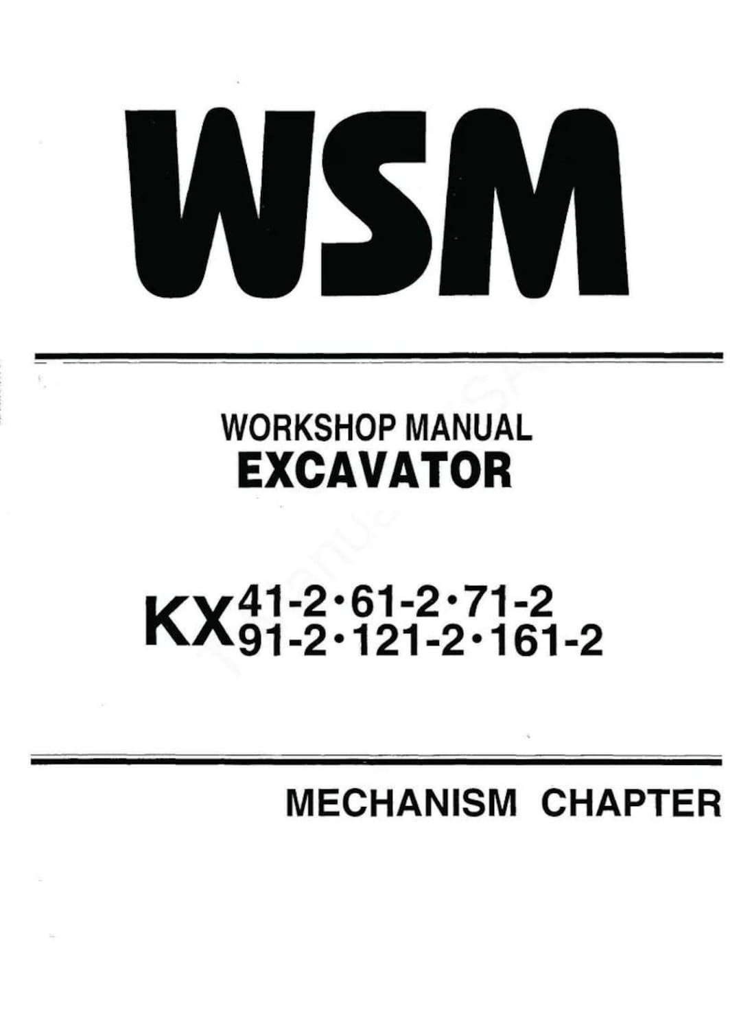 Fits Kubota - Mini Excavator Technical Workshop Repair Manual