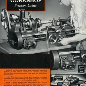 Fits 1939 SouthBend  No. 43 - 9in Workshop Precision Lathe Manual 1939