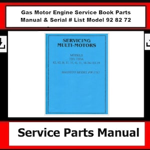 92 82 72 Modellen Maytag Benzine Motor Serviceboek Onderdelenhandleiding & Serienummerlijst
