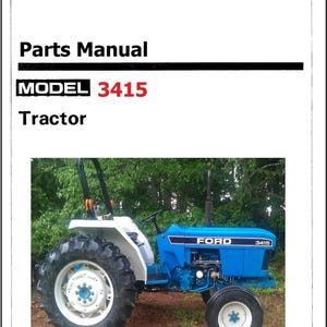 Paper Manual - 3415 Tractor Service Parts Manual  3415