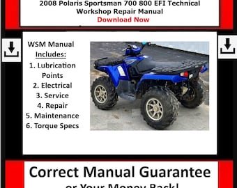 Manual de reparación y taller técnico para Polaris Sportsman 700 800 EFI 2008 - Descargar ahora
