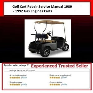 Pobierz teraz - 1989 - 1992 Gas Golf Cart Engine Technical Workshop Repair Manual Z500
