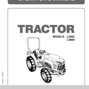 Paper Manual - 3200 3800 Tractor Operators Maint Manual Fits  L3200 L3800 2012