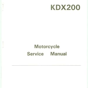 Download Now - 1989 1993 Shop Repair Manual  200cc KDX200 Kawasaki