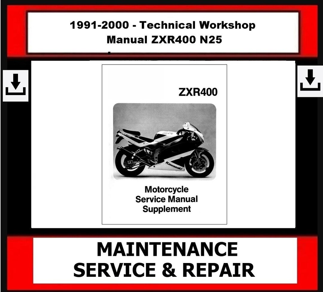 1991-2000 - ZXR400 N25 テクニカルワークショップマニュアル - Etsy 日本