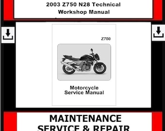 Kawasaki Z750 2003 Service Repair Manual Pdf Download - Etsy