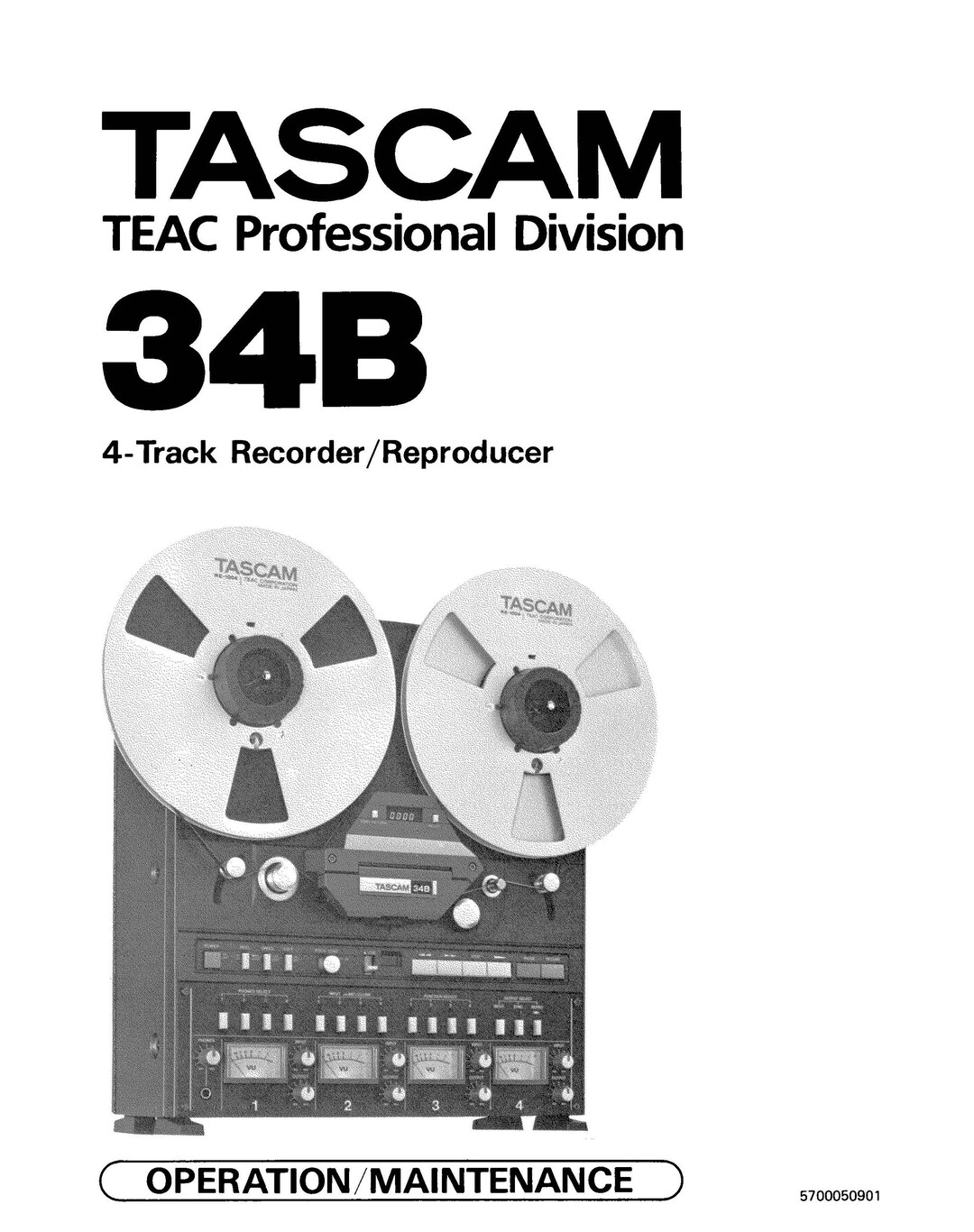 34 Reel to Reel Tape Deck Recorder Owner's Operator Manual Fits Tascam
