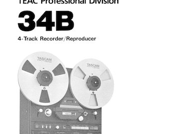 34 Reel to Reel Tape Deck Recorder Owner's Operator Manual Fits